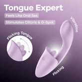 Satisfyer Tongue Expert (Violet) – USB Rechargeable Vibrator Purple VIBRATORS-PREMIUM